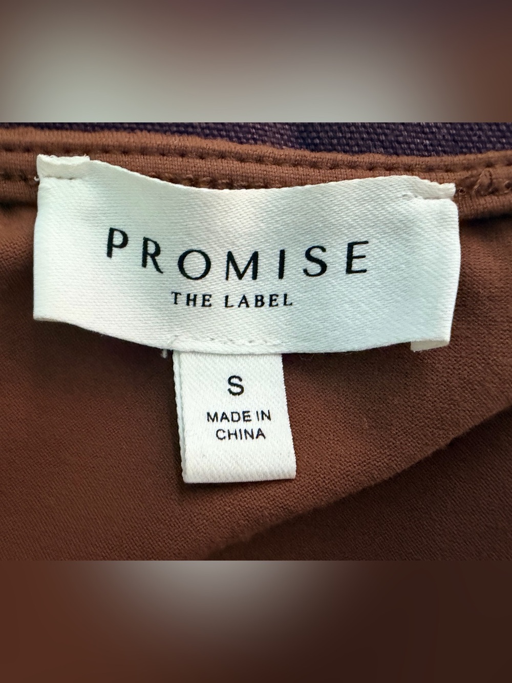 Promise the Label Lifted Fit Corset-Detail Long-Sleeve brown Top Small - Picture 5 of 12